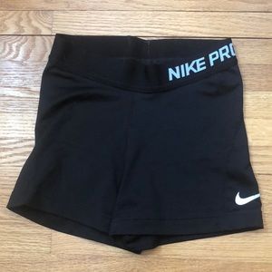Black Nike Pro Compression Spandex Shorts